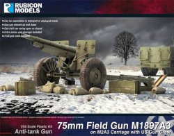 280127 M2A3 75mm Field Gun with Crew Rubicon 28mm