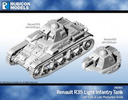 Rubicon Models Renault R35 Light Infantry Tank 28mm