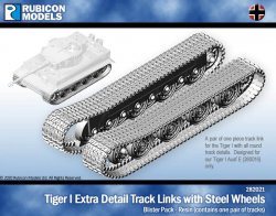 Tiger I Extra Detail Track Link with Steel Wheels Rubicon Models 28mm