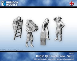 British QLD Truck Crew Set 1 28mm Rubicon Models