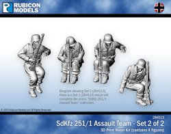 SdKfz 251/1 Assault Team (Set 2 of 2) 28mm Rubicon Models