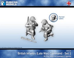 British Infantry (Late War) Command - Set 1 28mm Rubicon Models