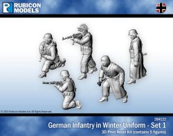German Infantry in Winter Uniform - Set 1 28mm Rubicon Models