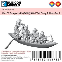 Sampan with (PAVN) NVA / Viet Cong Soldiers Set 1