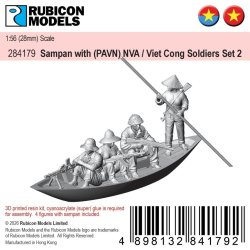 Sampan with (PAVN) NVA / Viet Cong Soldiers Set 2