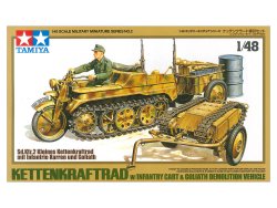 Kettenkraftrad w/Infantry Cart & Goliath Demolition Vehicle 1/48