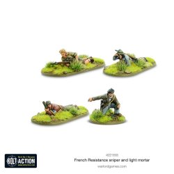 French Resistance Sniper and Light Mortar teams 28mm Bolt Action