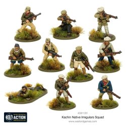 403011201 Kachin Native Irregular Squad 28mm Bolt Action Warlord Games