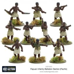 403015010 Papuan Infantry Battalion section (Pacific) 28mm Bolt Action Warlord Games