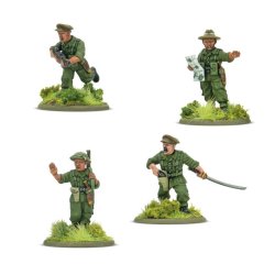 Gurkha platoon commanders. 28mm Bolt Action Warlord Games