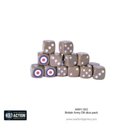 408911002 British Army D6 dice pack Warlord Games