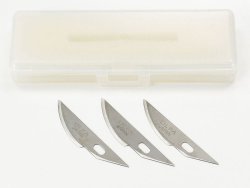 74100 Modelers Knife PRO Replacement Blade (Curved, 3pcs.) Tamiya