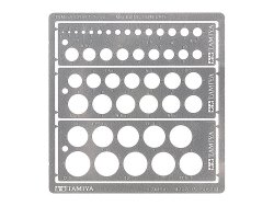74150 Modeling Template (Round, 1-12.5mm) Tamiya