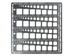 74156 Modeling Template (Square, 1-10mm) Tamiya