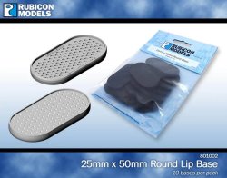 801002 25mm x 50mm Round Edge Bases (Pack of 10 Bases)