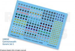Rubicon Models Commonwealth Generic Set 1 Decal Sheet 28mm