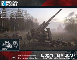 Rubicon Models 8.8cm FlaK 36/37 AA/AT Gun with SdAh 202 & Crew 28mm