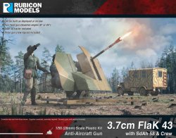 Rubicon Models 3.7cm FlaK 43 with SdAh 58 Trailer Crew 28mm