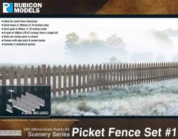 Rubicon Models Picket Fence Set 1 28mm