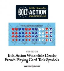 Warlord Games Bolt Action French Playing Card Tank Symbols Decal Sheet