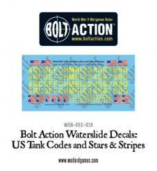 Warlord Games Bolt Action US Tank Codes and Stars & Stripes Decal Sheet