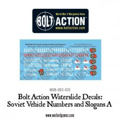 Warlord Games Bolt Action Soviet Slogans and Numbers A Decals