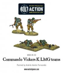 Commando Vickers K LMG teams 28mm Bolt Action Warlord Games
