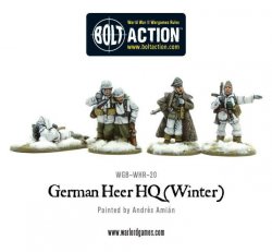 German Heer HQ (Winter) 28mm Bolt Action Warlord Games