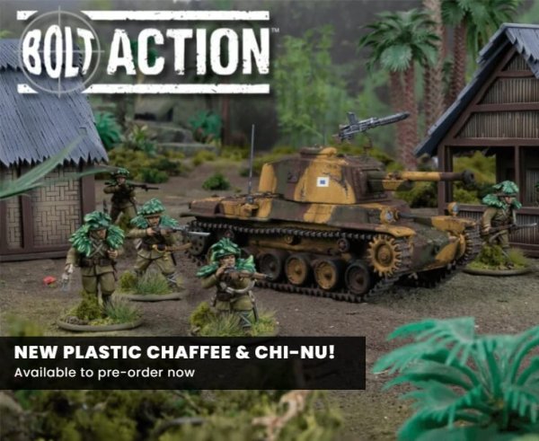 Kommande 28mm plastmodeller av Typ 3 Chi-Nu Medium Tank & M24 Chaffee Light Tank