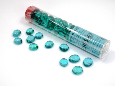 Zoom bild av 1146 Crystal Teal Glass Stones Chessex