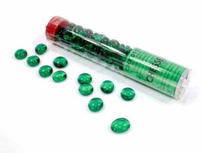 Zoom bild av 1125 Crystal Dark Green Glass Stones Chessex