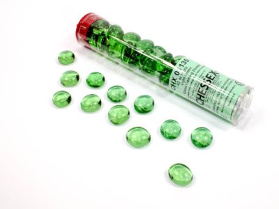 Zoom bild av 1135 Crystal Light Green Glass Stones Chessex