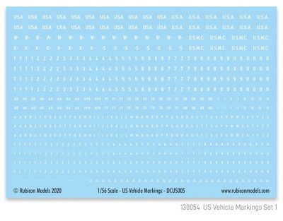 Zoom bild av US Vehicle Markings 28mm Rubicon Models
