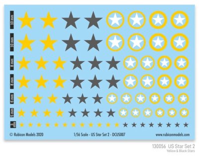 Zoom bild av US Star Set 2 (Yellow & Dark Grey US Star) 28mm Rubicon Models