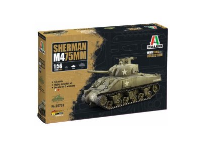Zoom bild av 25751 Sherman M4 75mm 1:56 Italeri