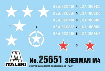 Zoom bild av Sherman M4 75mm 1:56 Italeri