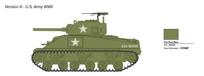 Zoom bild av Sherman M4 75mm 1:56 Italeri