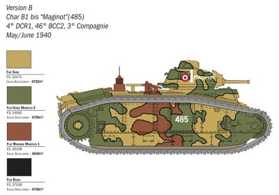 Zoom bild av Char B1 Bis 1:56 Italeri