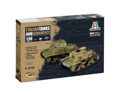 Zoom bild av 25768 Italian Tanks & Semoventi 1:56 Italeri