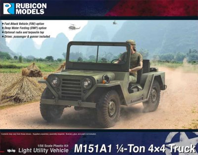 Zoom bild av 280124 M151A1 4x4 Utility Truck Scale 28mm Rubicon Models
