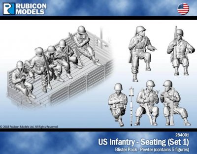 Rubicon Models US Infantry Seating (Set 1) 28mm