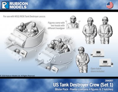 US Tank Destroyer Crew (Set 1) Rubicon Models