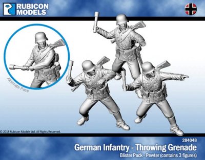 Rubicon Models German Infantry Throwing Grenade 28mm