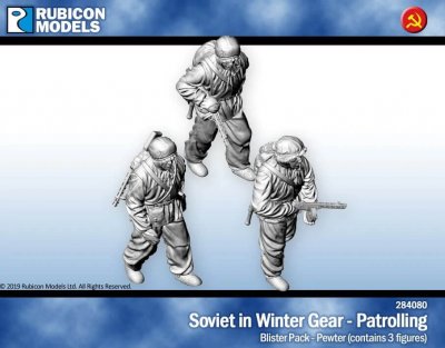 Rubicon Models Soviet Infantry in winter Gear Patrolling 28mm