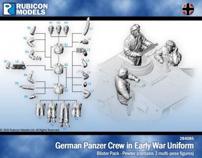 German Panzer Crew in Early War Uniform Rubicon Models