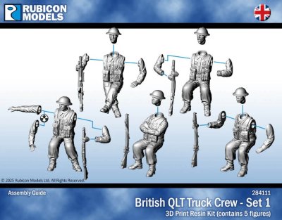 Zoom bild av British QLT Truck Passengers Set 1 28mm