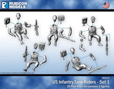 Zoom bild av US infantry - tank Riders 28mm
