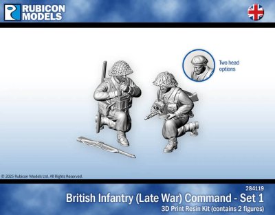 British Infantry (Late War) Command - Set 1 28mm Rubicon Models