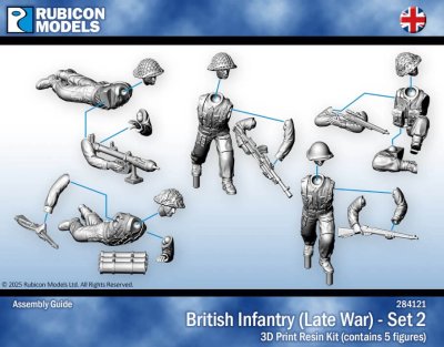 Zoom bild av British Infantry (Late War) - Set 2 28mm