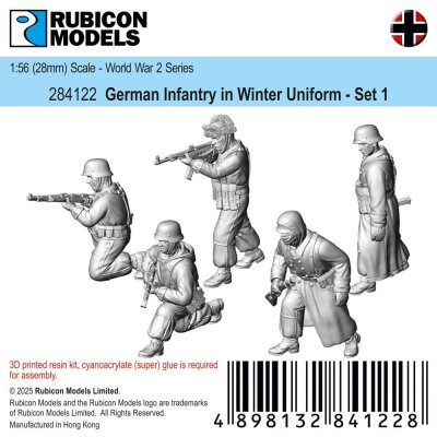 Zoom bild av 284122 German Infantry in Winter Uniform - Set 1 28mm Rubicon Models